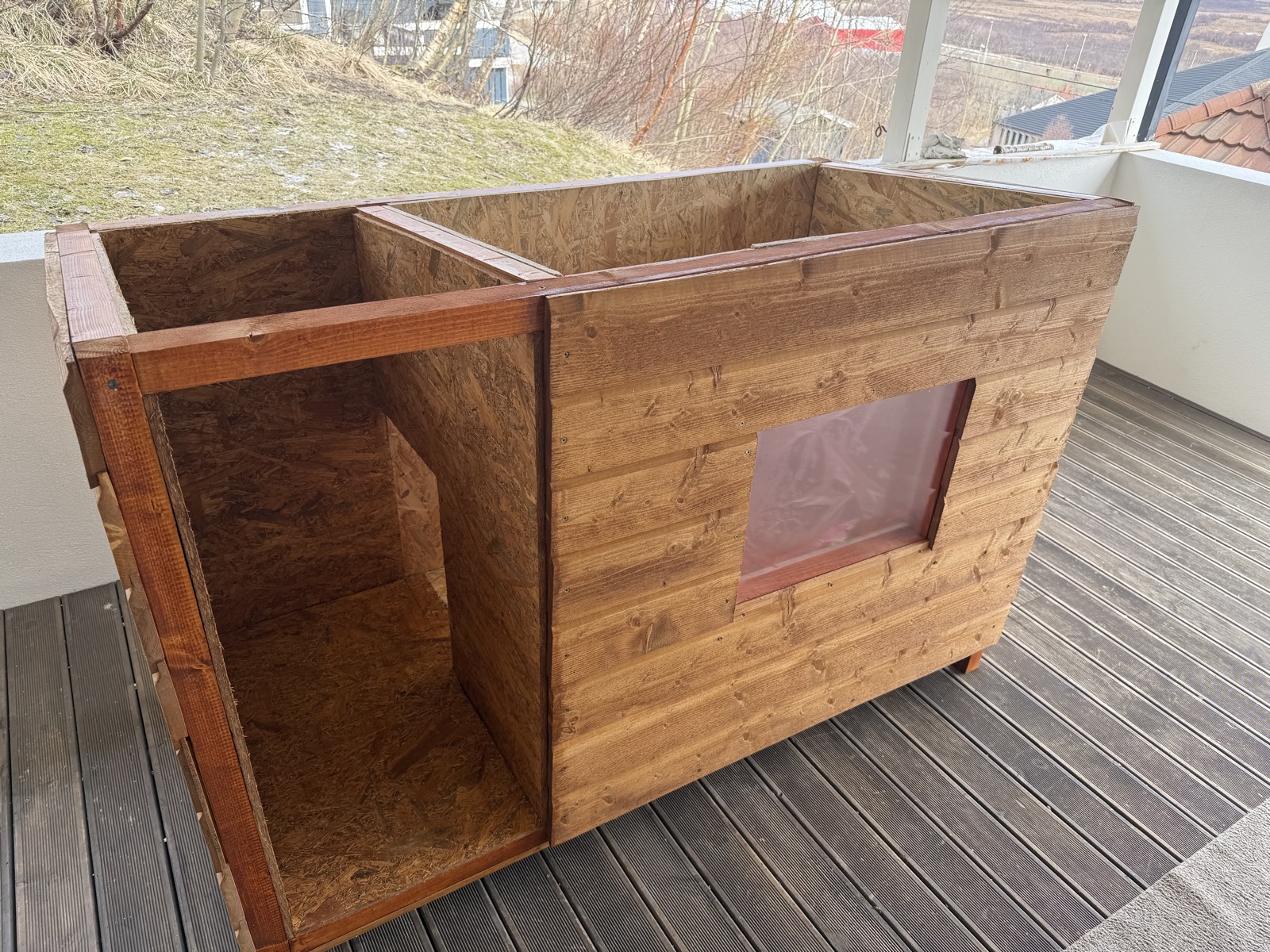 Handbuilt dog kennel