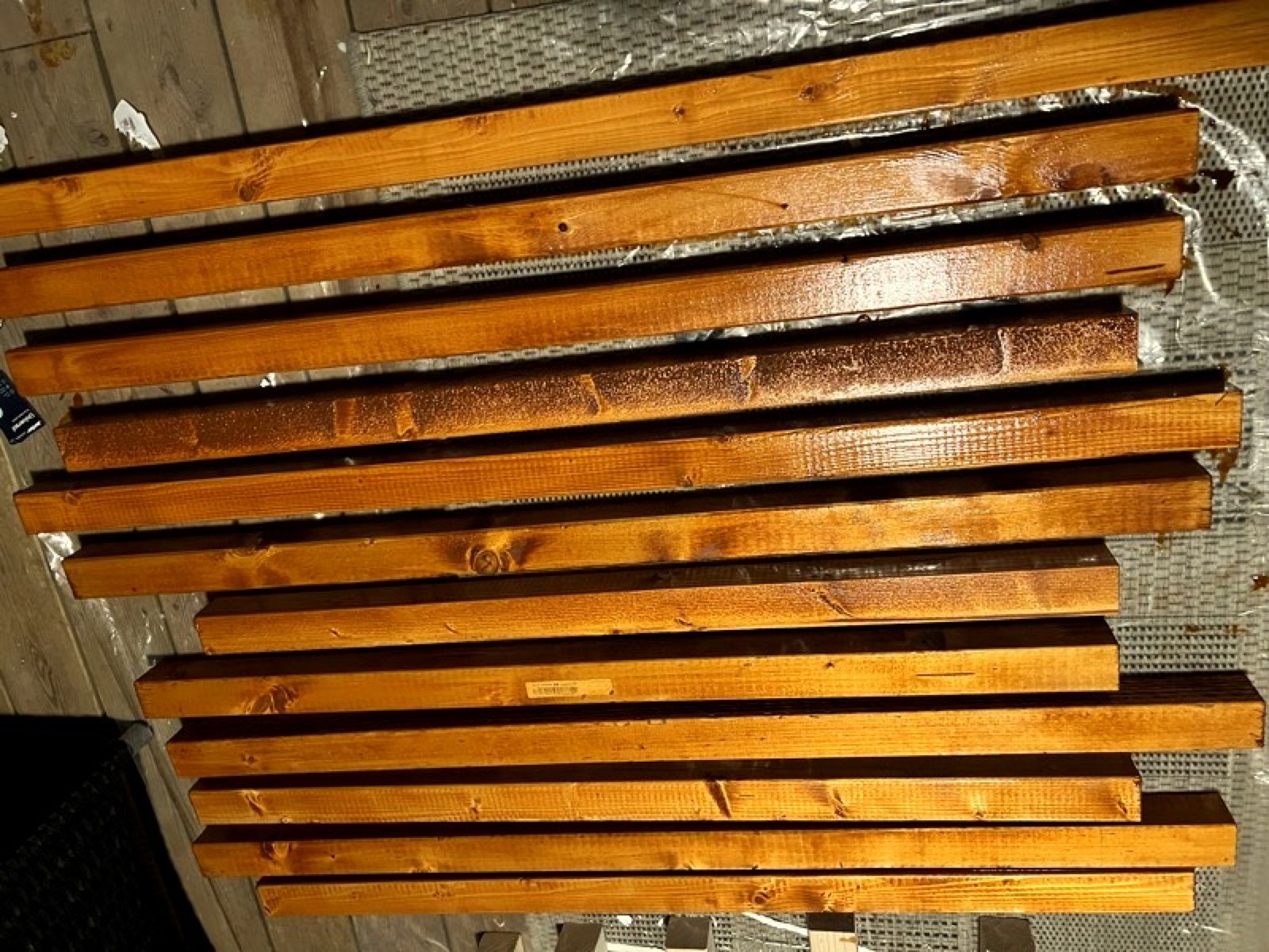 Beisede planker som tørker